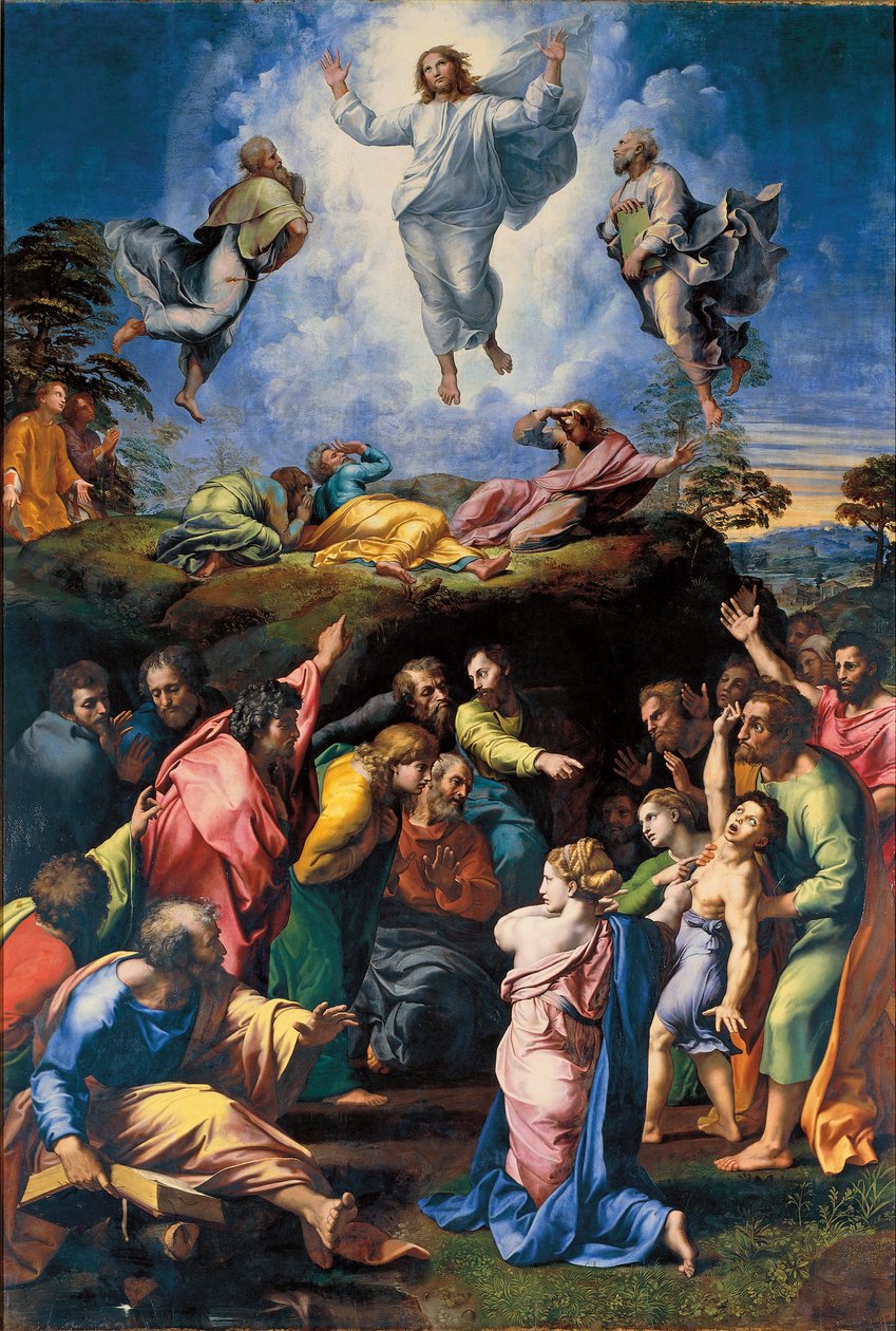 The Transfiguration, n. 1519-20 (öljy paneelille) tekijältä Raphael