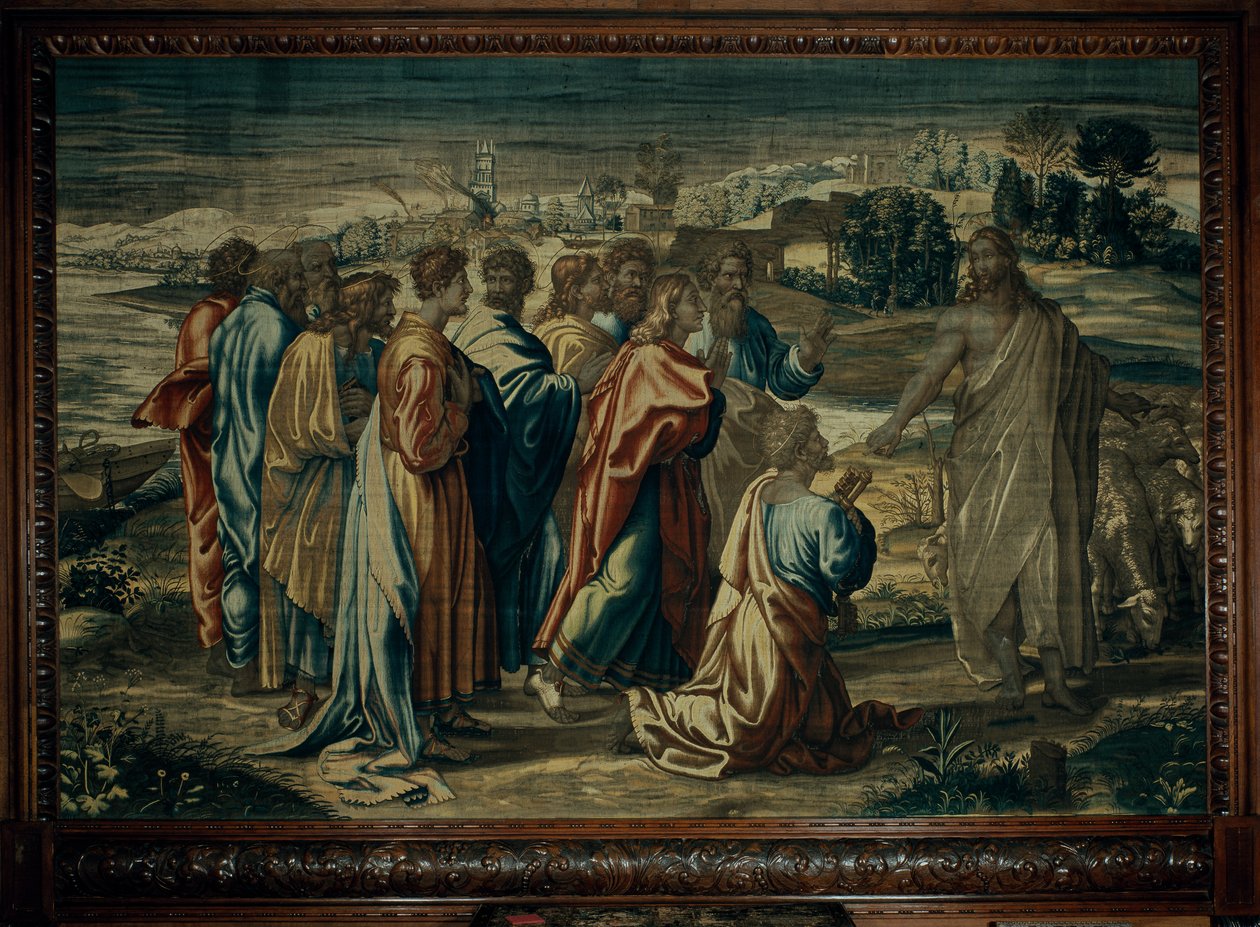 Kristuksen veloitus St. Peterille, Mortlaken työpaja tekijältä after Raphael
