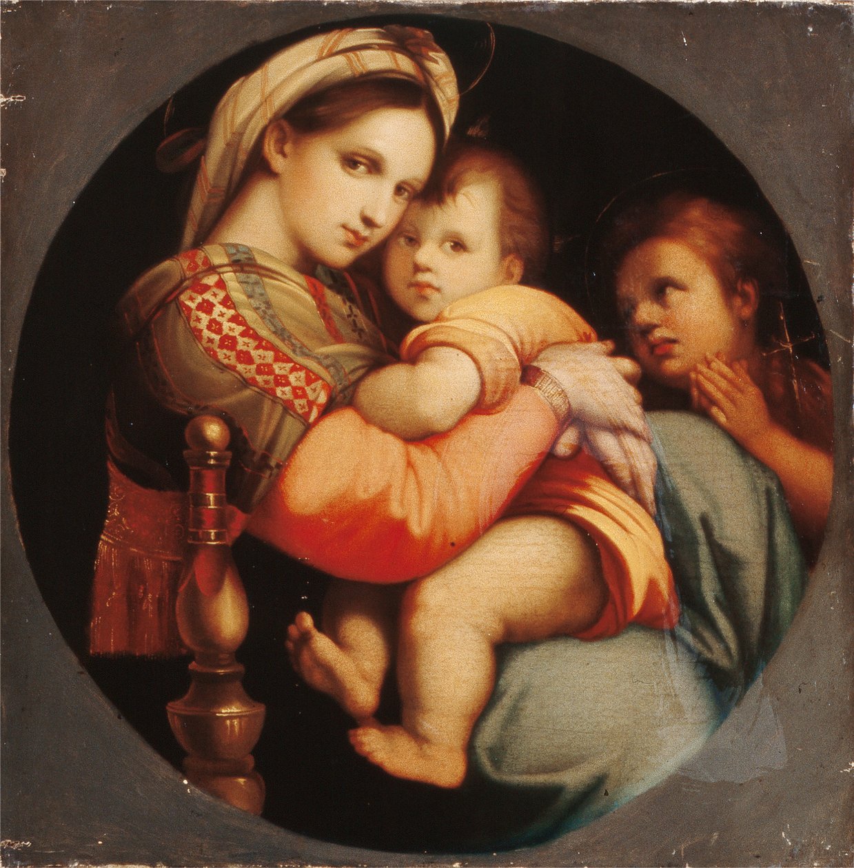 Tuolimadonna (öljy kankaalle) tekijältä Raphael (1483 1520) (after)