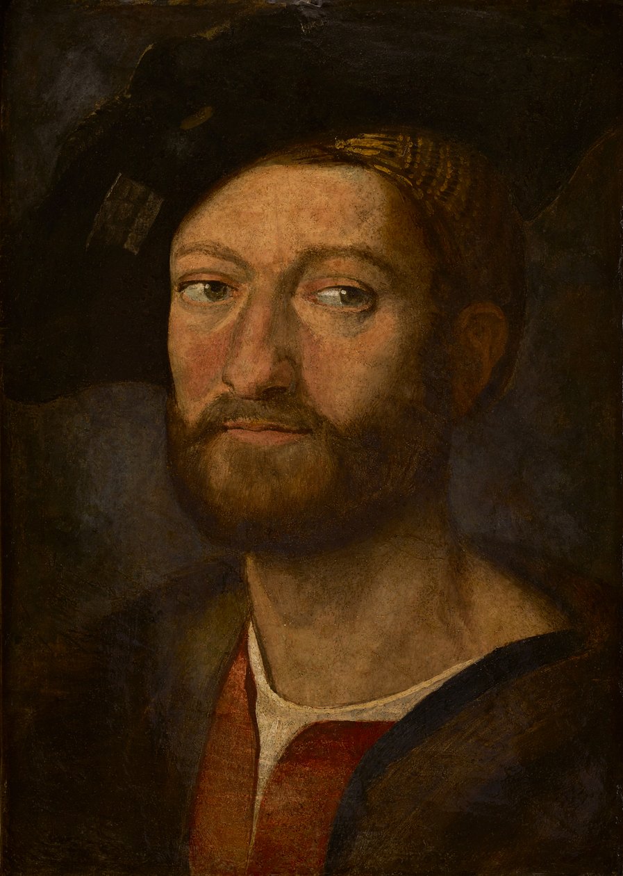 Miehen muotokuva, jonka sanotaan olevan Giuliano de Medici, Nemoursin herttua (öljy paneelissa) tekijältä after Raphael