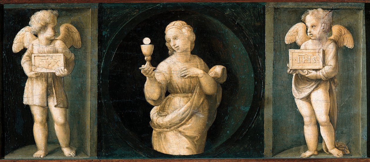 Usko, predella Baglionin alttaritaulusta. tekijältä Raphael (1483 1520)