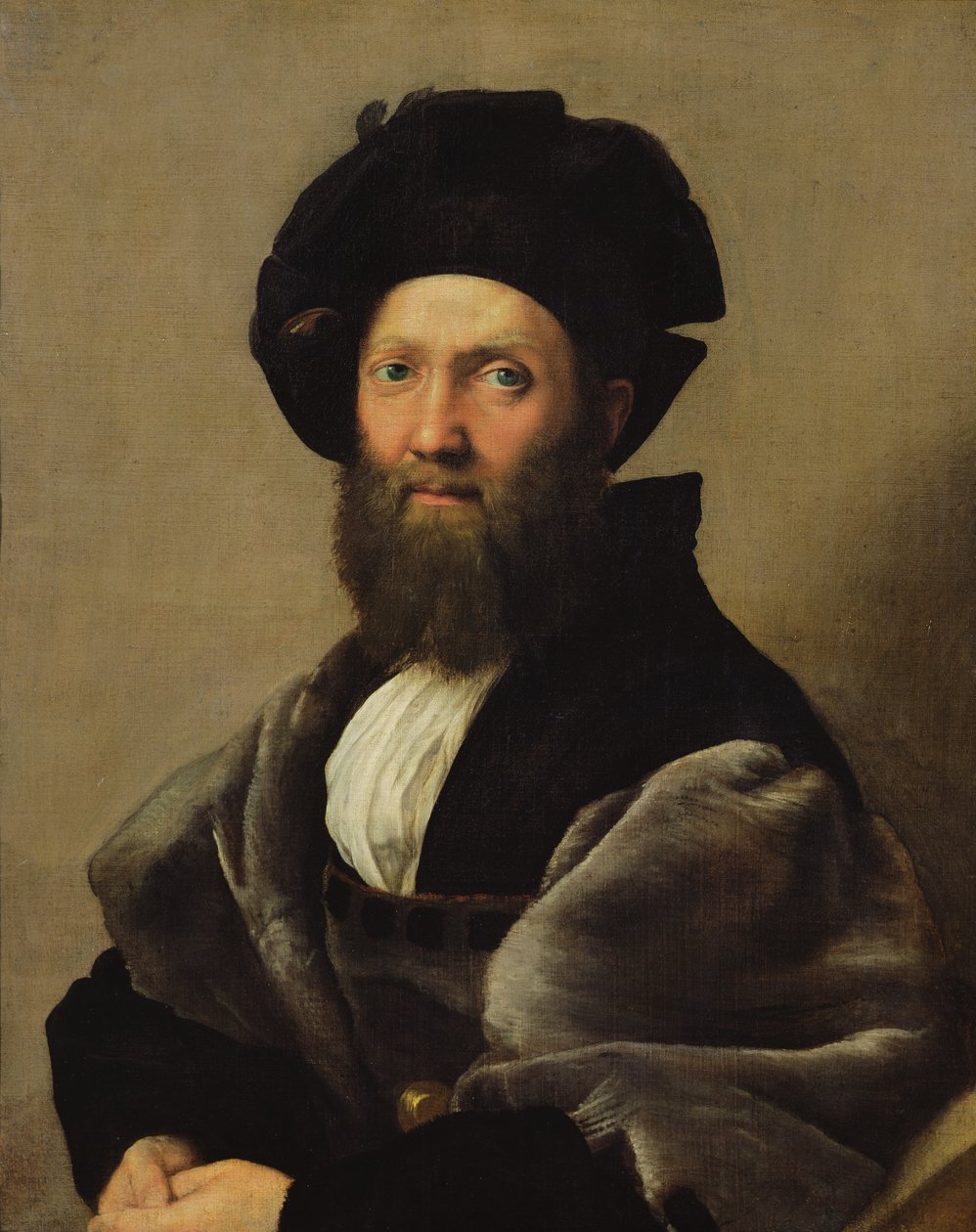 Baldassare Castiglionen (1478-1529) muotokuva ennen vuotta 1516 (öljy kankaalle) tekijältä Raphael