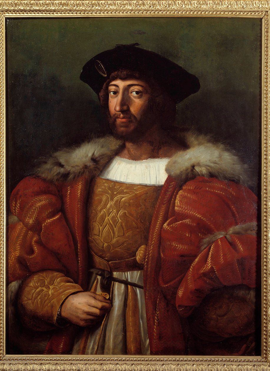 Laurent II de Mediciksen muotokuva, Urbinon herttua (Urbino) (1492-1519) (Lorenzo de Medici) Raffaello Sanzio dit Raphaelin (1483-1520) maalaus 1500-luvulta. Montpellier Fabre -museo tekijältä Raphael