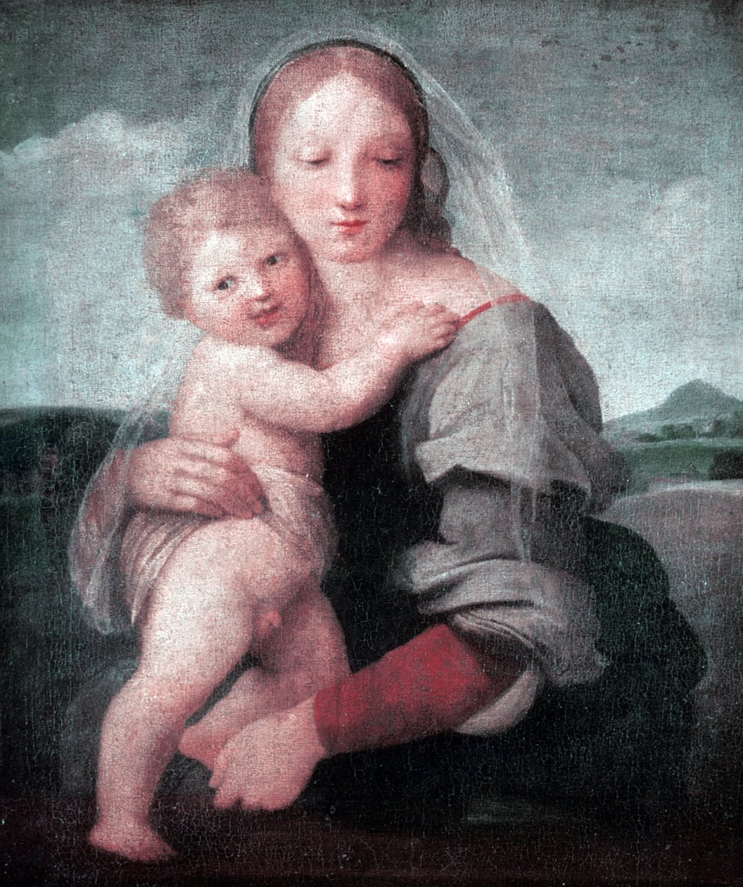 Madonna ja lapsi (tornin Madonne) 1509-1511 (öljy kankaalle) tekijältä Raphael