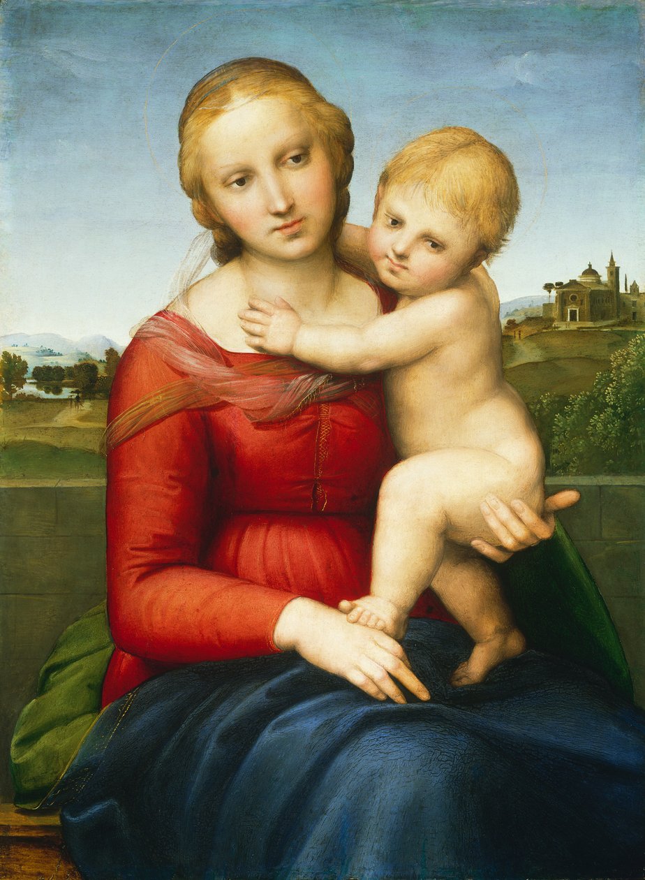 Pieni Cowper Madonna, n. 1505 (öljy paneelissa) tekijältä Raphael