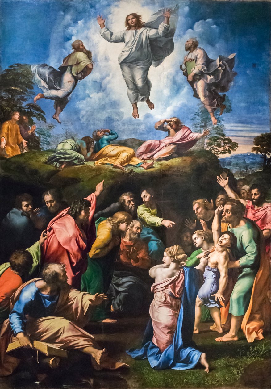 The Transfiguration (öljy paneelissa) tekijältä Raphael (1483 1520)