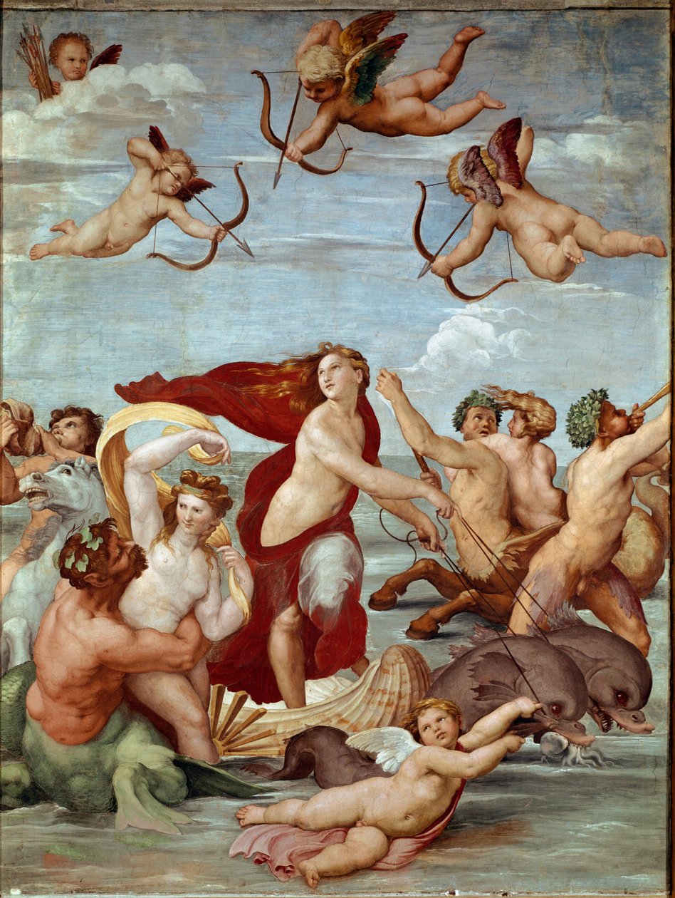 Rafaelin Galatee-fresco (Raffaello Sanzio 1483-1520). 1511 (tuore) tekijältä Raphael