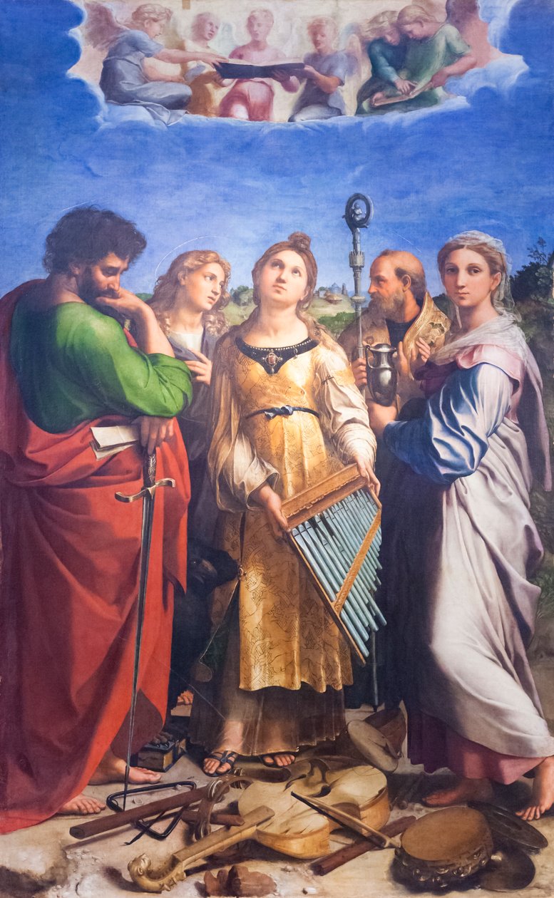 ekstaasi st. Cecilia tekijältä Raphael (1483 1520)