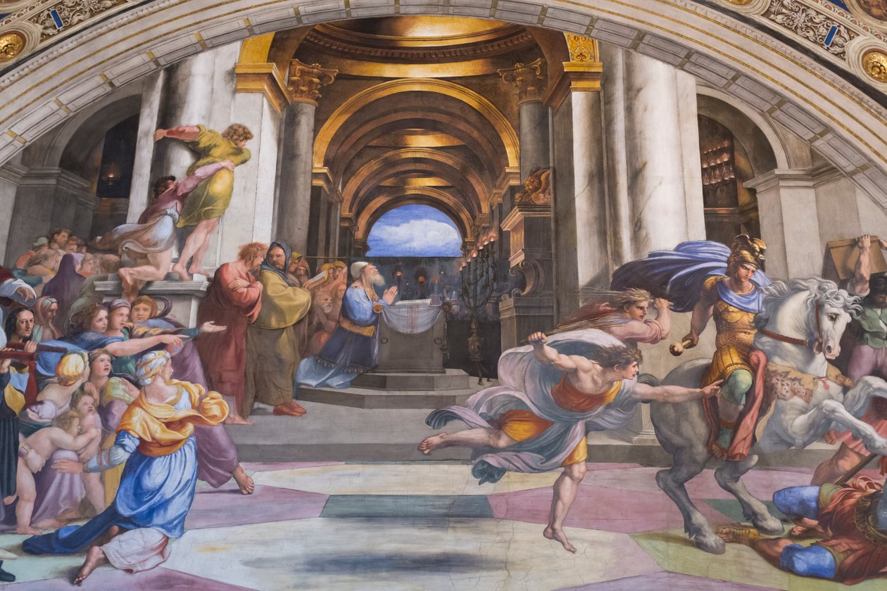 Heliodoruksen karkottaminen temppelistä, Heliodoruksen huoneesta tekijältä Raphael (1483 1520)