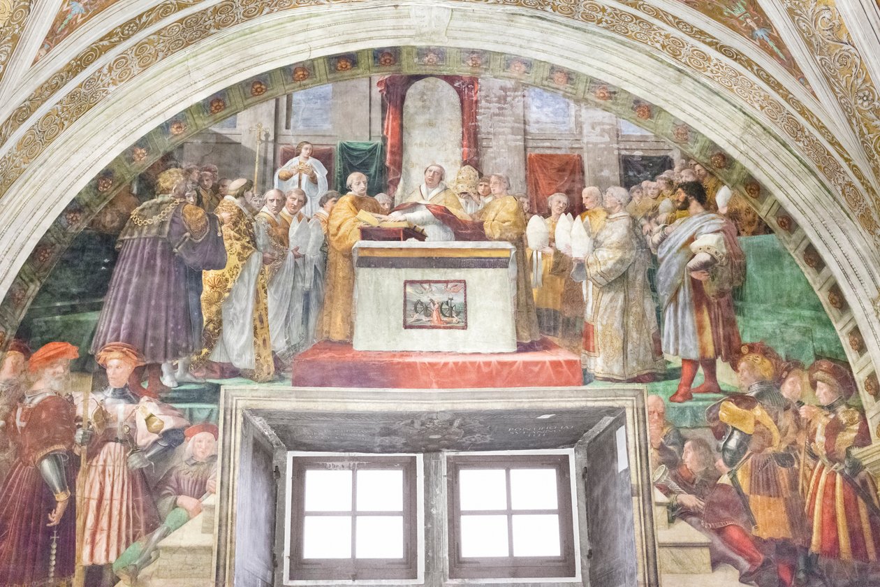 Leo III:n vala, tulen huone Borgossa tekijältä Raphael (1483 1520)