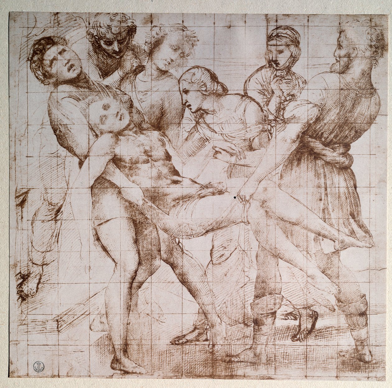 Alttaritaulu Baglioni -piirustus, n.1507 tekijältä Raphael