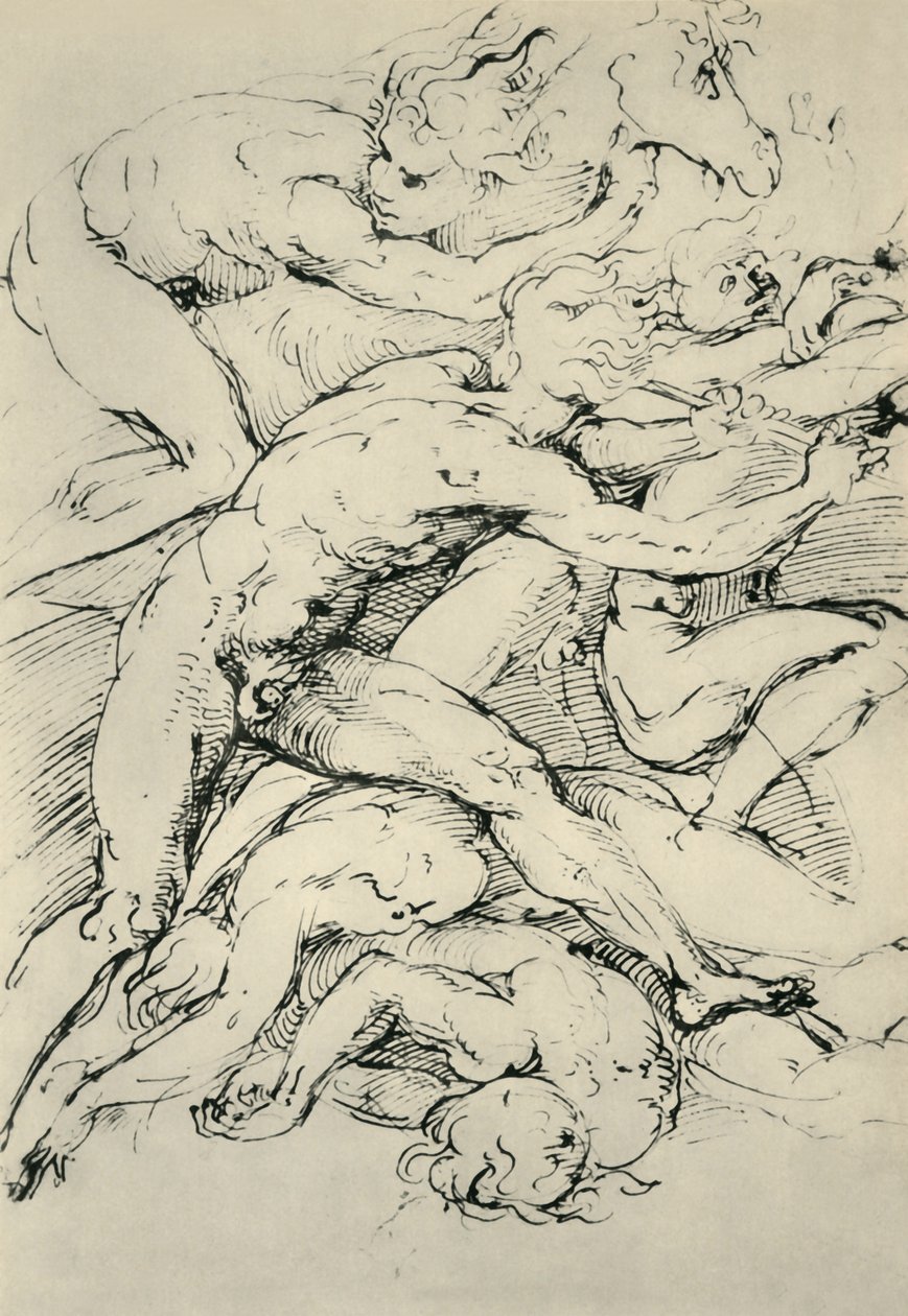 Taistelukohtaus, 1500-luvun alku, 1943. tekijältä Raffaello Sanzio Raphael