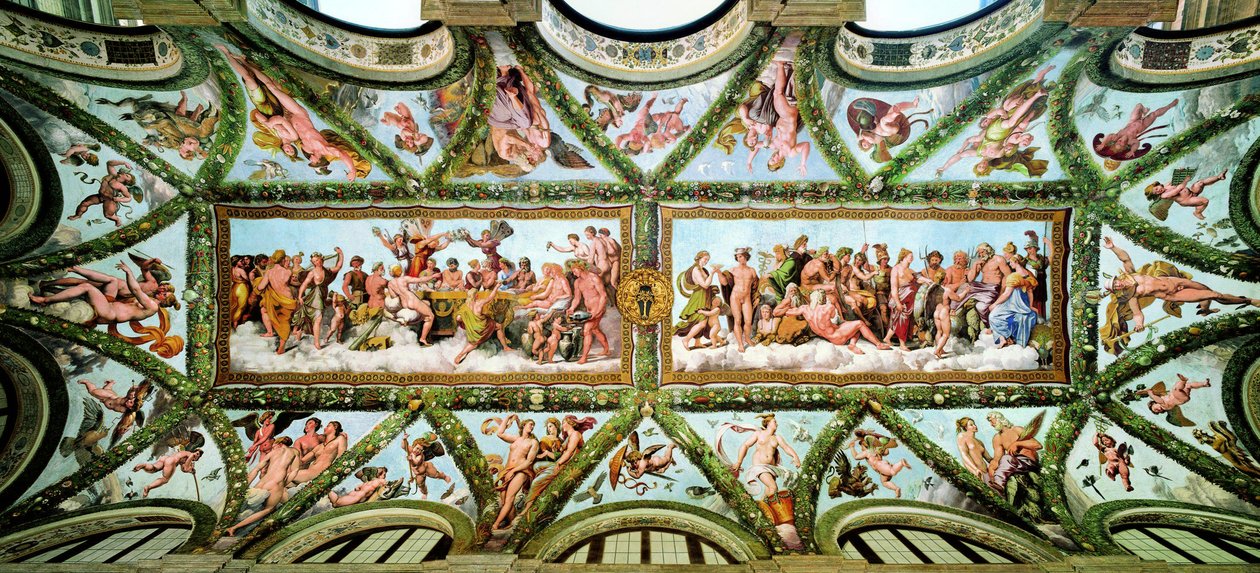 Amorin ja psyyken loggia, Villa Farnesina, 1517-1518. tekijältä Raphael