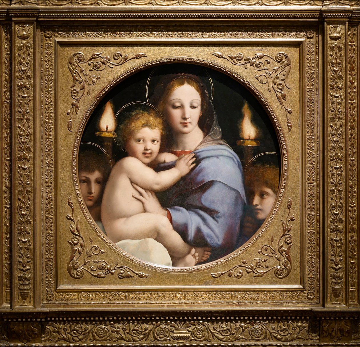 Kynttilänjalan Madonna, noin 1513 tekijältä Raffaello Sanzio Raphael