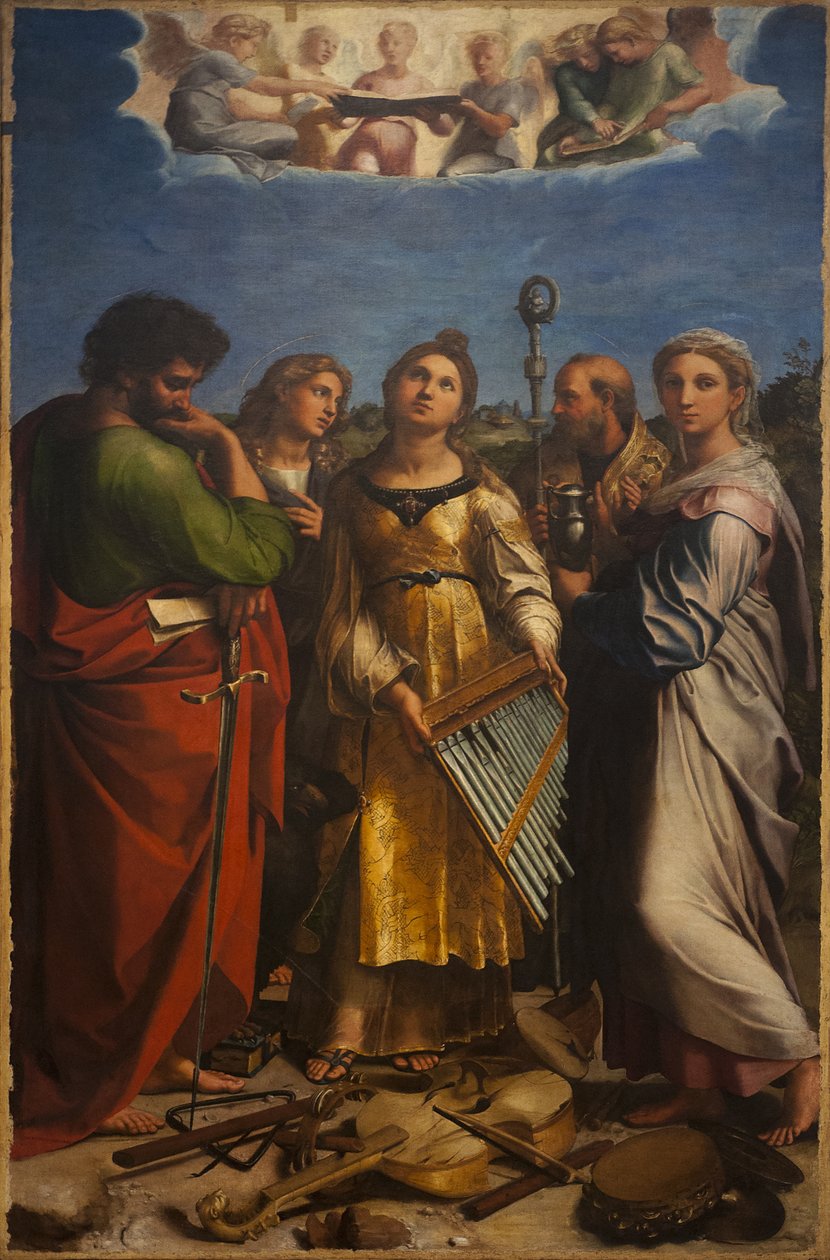 Pyhän Cecilian ekstaasi, noin 1514 tekijältä Raphael
