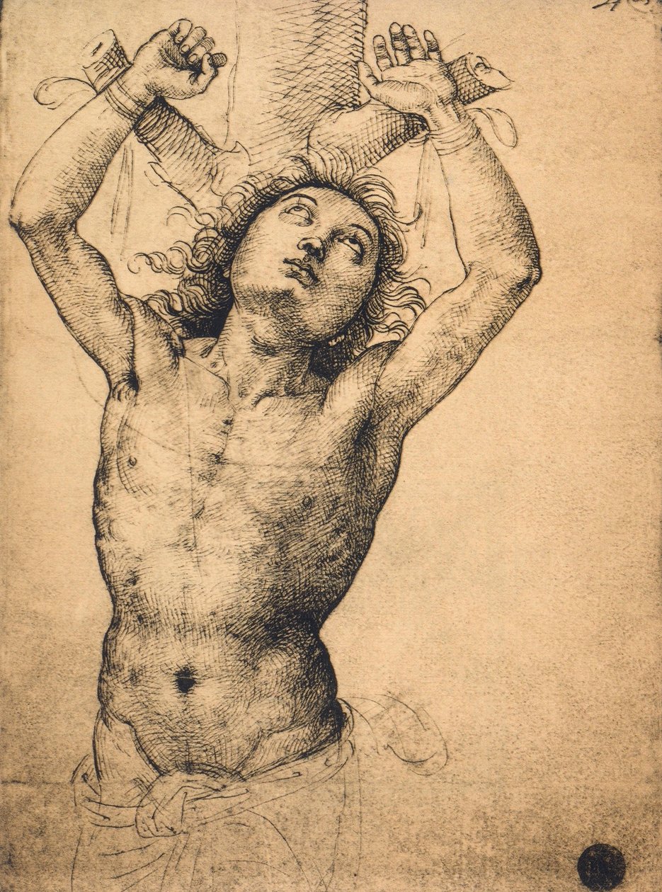 Pyhä Sebastian; piirustus Raphael, Gallerie dellAccademia, Venetsia tekijältä Raffaello Sanzio Raphael