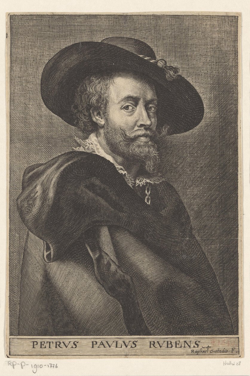Peter Paul Rubensin muotokuva Peter Paul Rubens (otsikko esineessä) tekijältä Raphael Custos