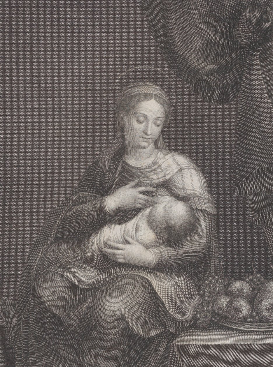 Madonna del Latte, 1815. tekijältä Raphael Morghen