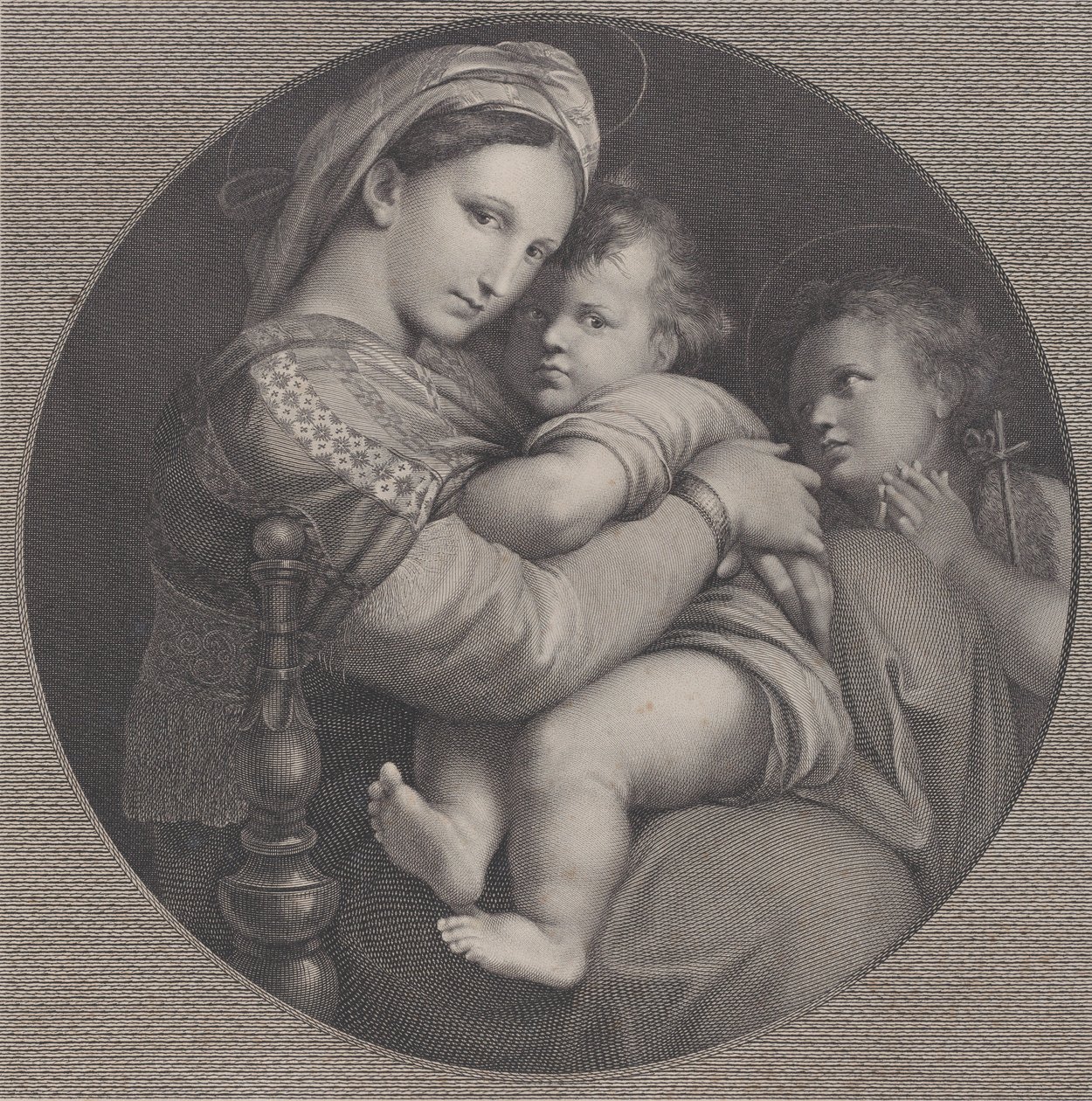 Tuolin Madonna Madonna della Seggiola, 1793. tekijältä Raphael Morghen