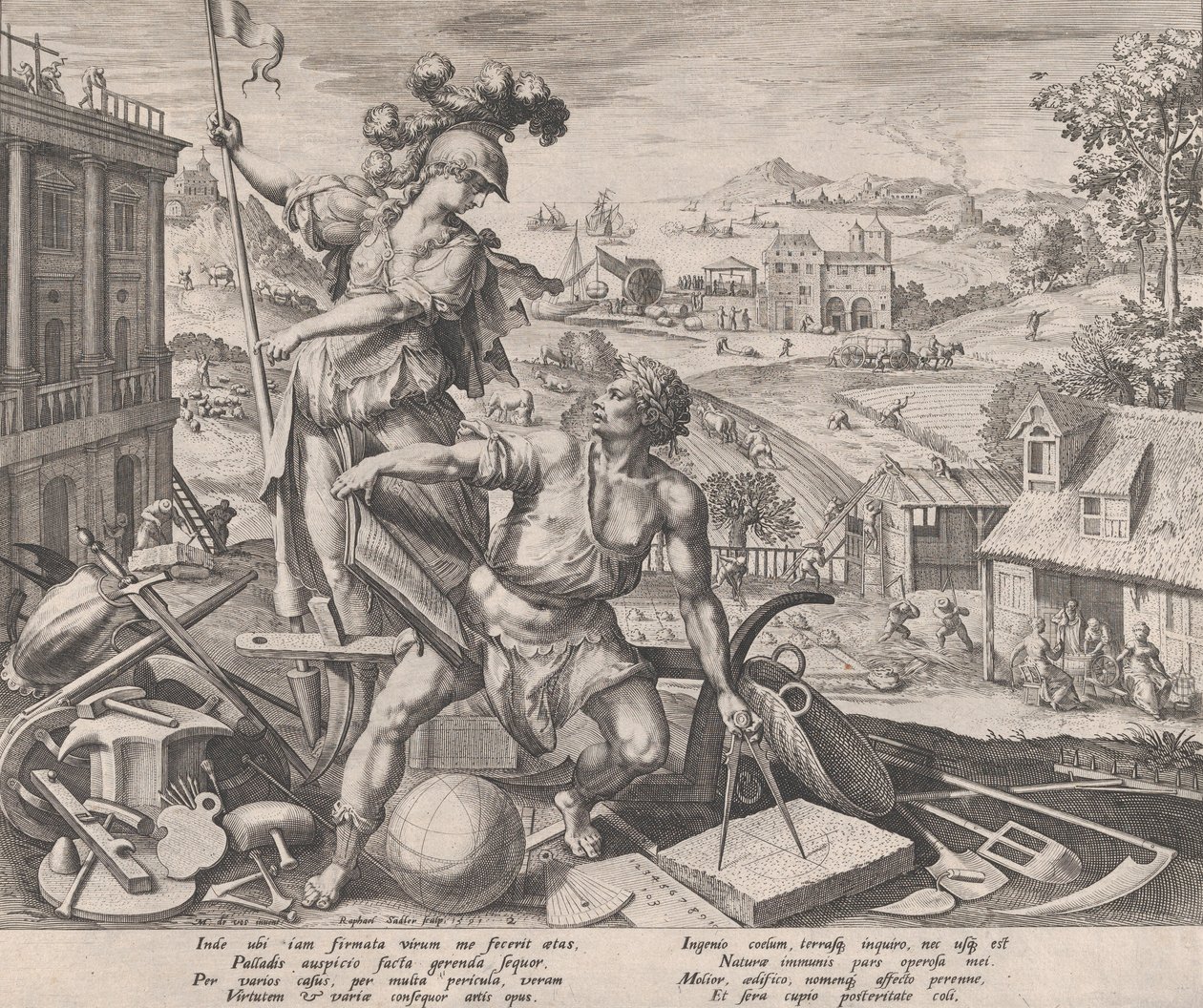 Työ, 1591. tekijältä Raphael Sadeler