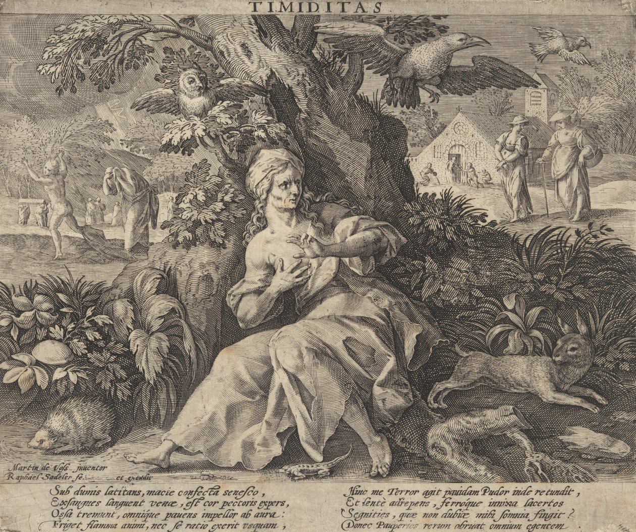 Timiditas Four Vicesilta, n. 1580-1628. tekijältä Raphael Sadeler