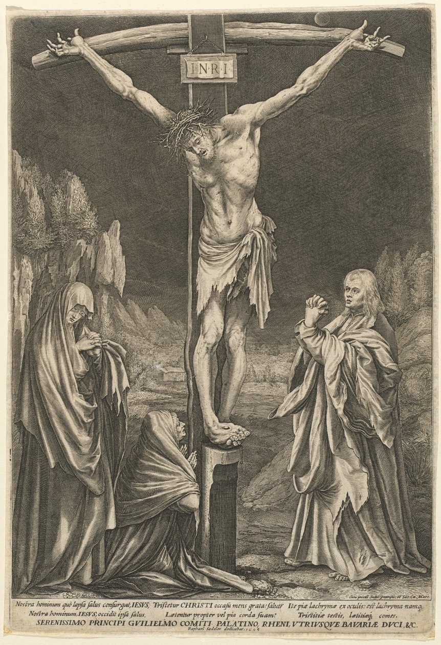 Pieni ristiinnaulitseminen tekijältä Raphael Sadeler I after Matthias Grünewald