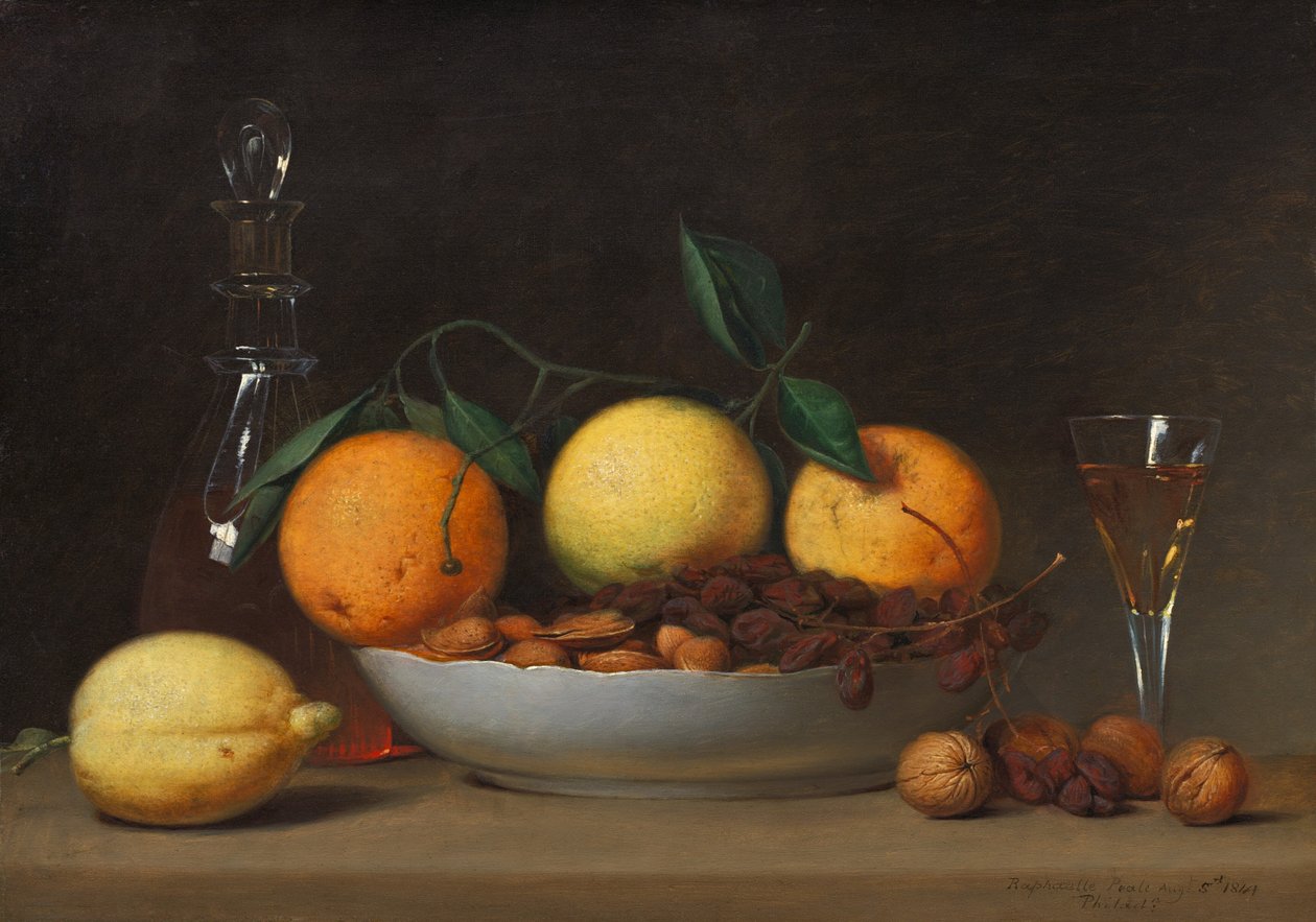 aJälkiruoka, 1814. tekijältä Raphaelle Peale