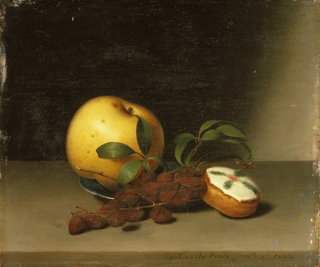 Asetelma kakun kanssa, 1822 tekijältä Raphaelle Peale