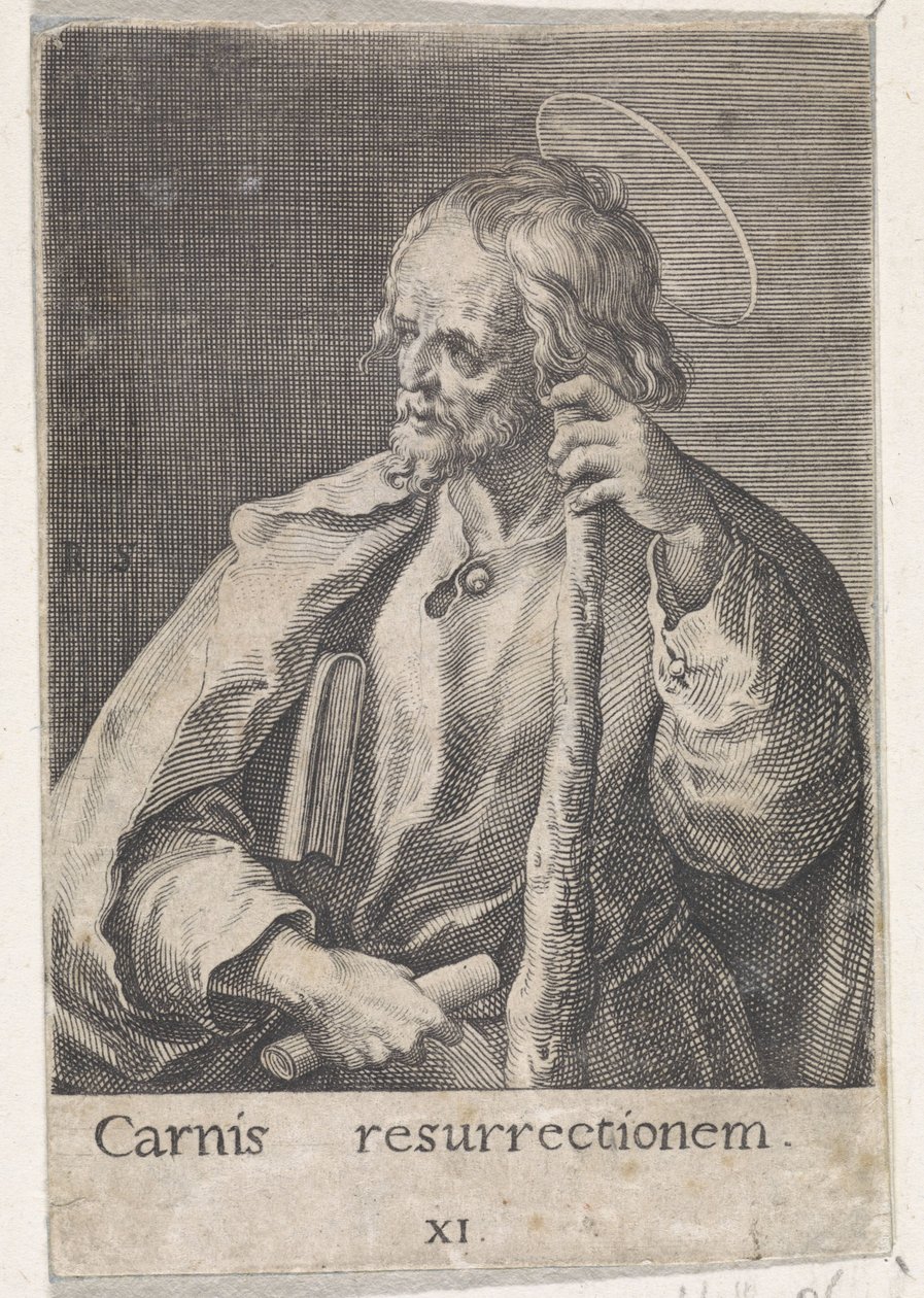 Apostoli Jaakob Pienempi Kristus, Maria ja kaksitoista apostolia (sarjan nimi) tekijältä Raphaël Sadeler (I)