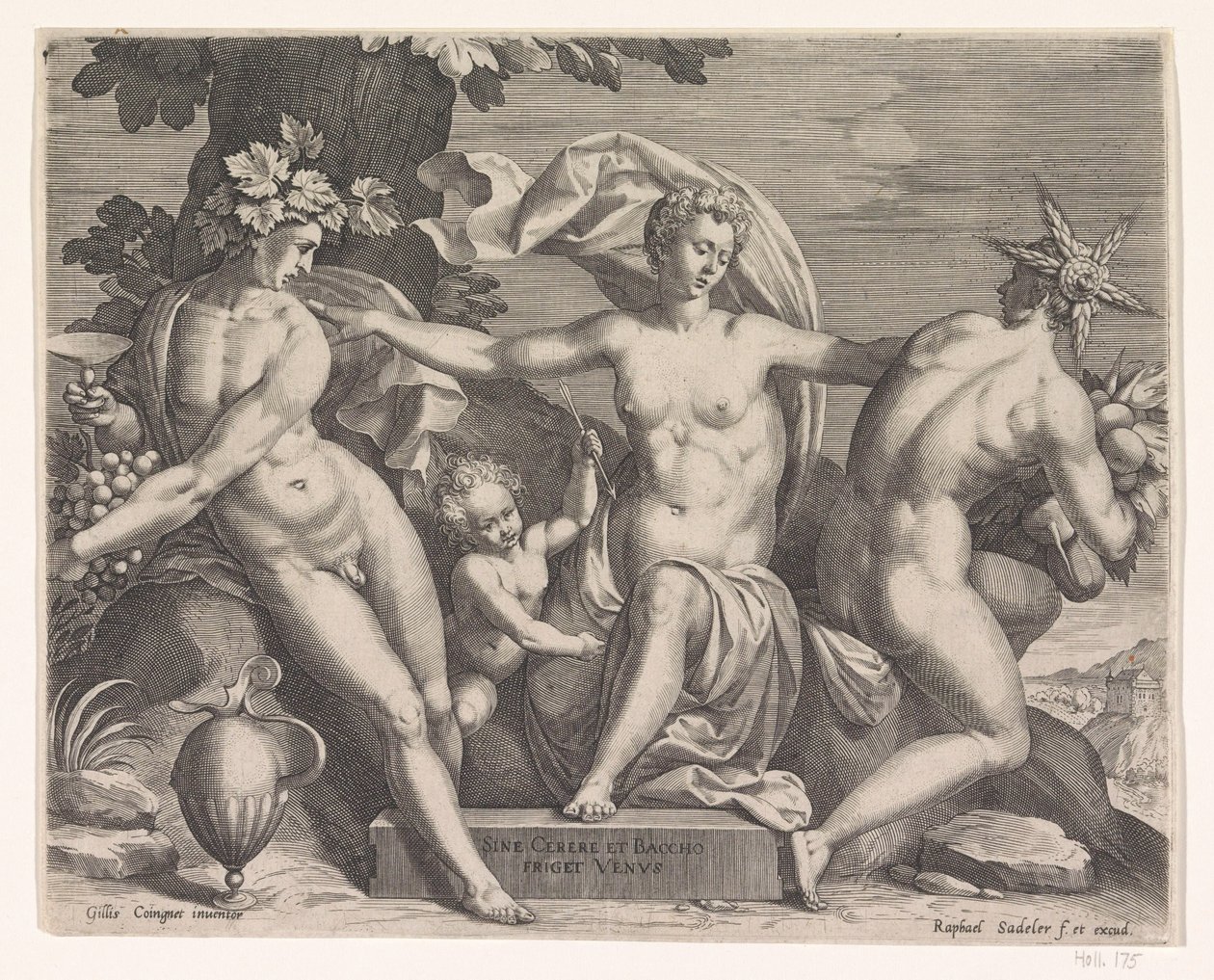 Venus, Bacchus ja Ceres tekijältä Raphaël Sadeler (I)