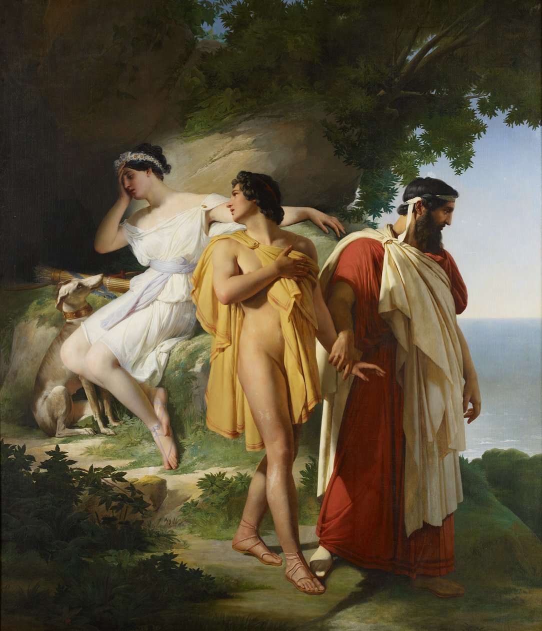 Telemachus ja Eucharis, 1824 tekijältä Raymond Quinsac Monvoisin