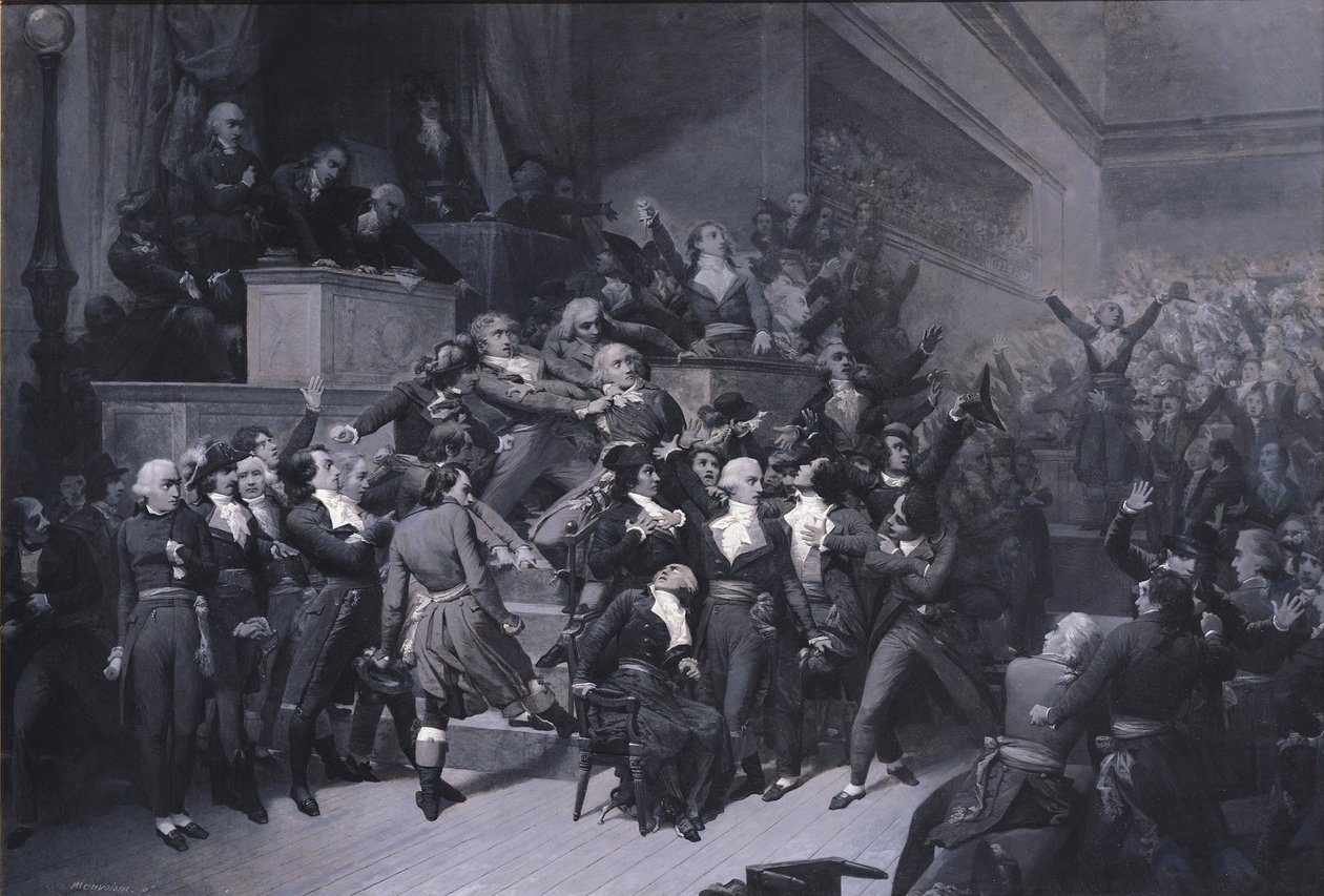Yhdeksäs Thermidor, noin 1840 tekijältä Raymond Quinsac Monvoisin