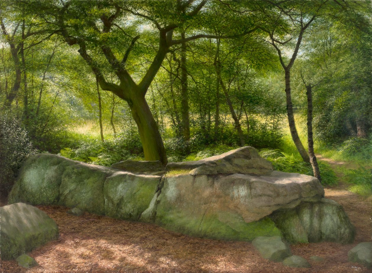 By Adel Crags: loistava syyskuun aamu, 2001 (öljy taululle) tekijältä Raymond Booth