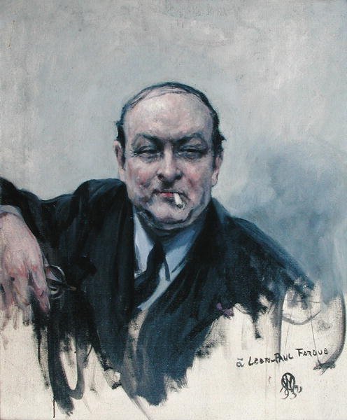 Leon-Paul Fargue (1876-1947) 1932 (öljy kankaalle) tekijältä Raymond Woog