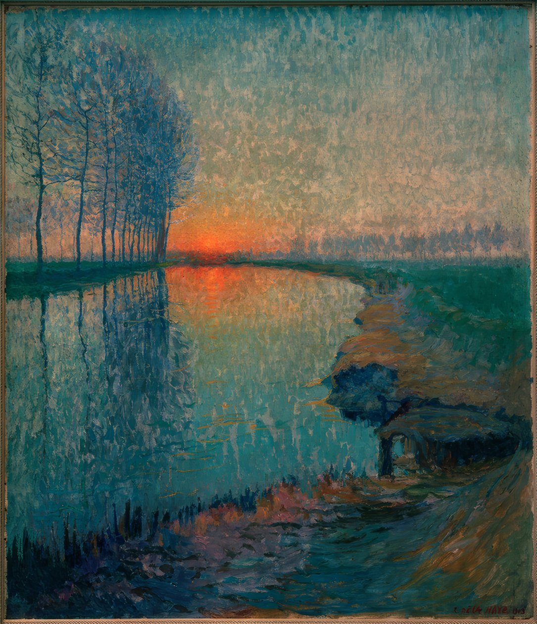 Auringonlasku Neten rannalla tekijältä Raymond de la Haye