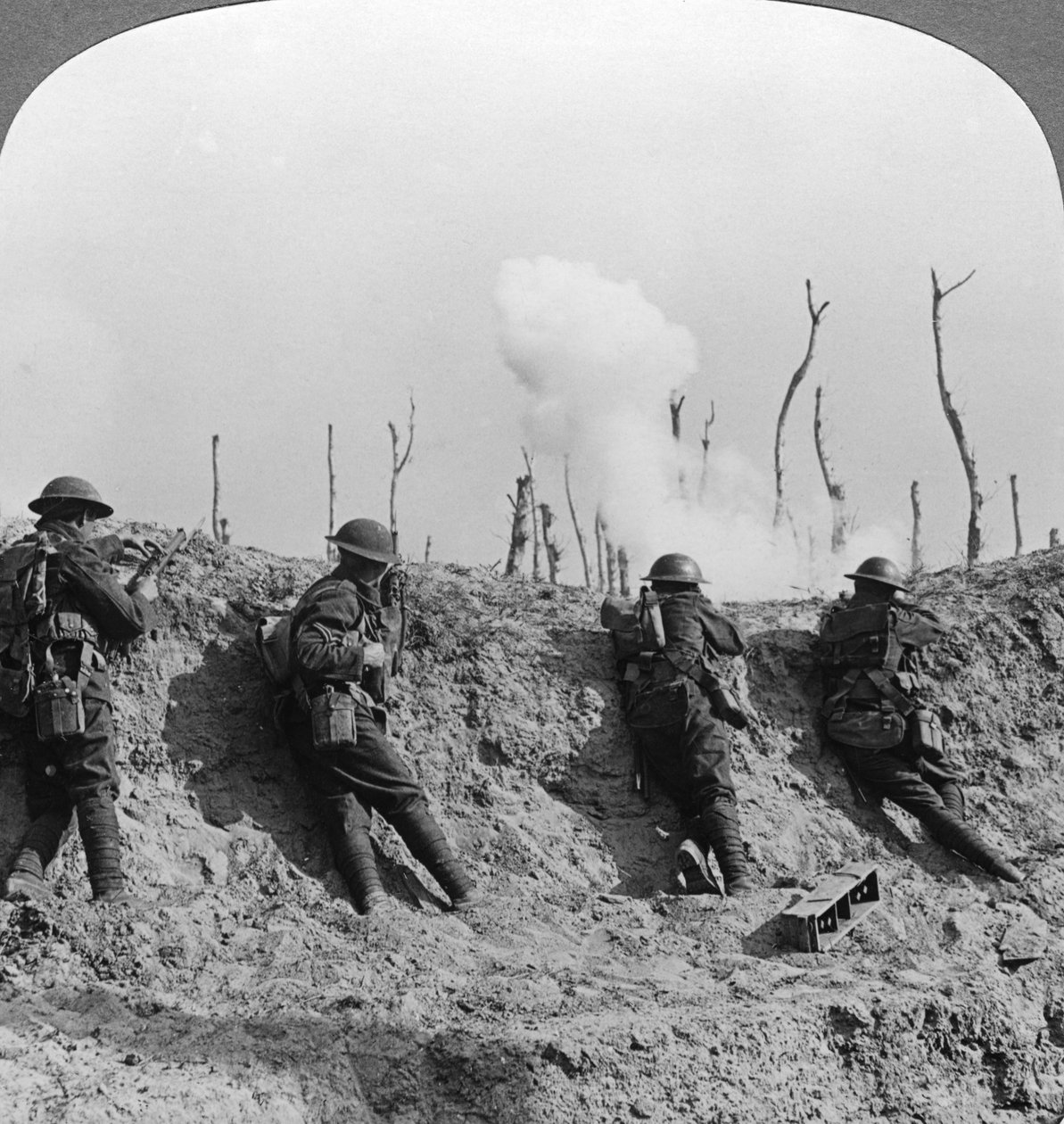 Taistelukenttä, Passchendaele, Belgia, Ensimmäinen maailmansota, 1914-1918. tekijältä Realistic Travels Publishers