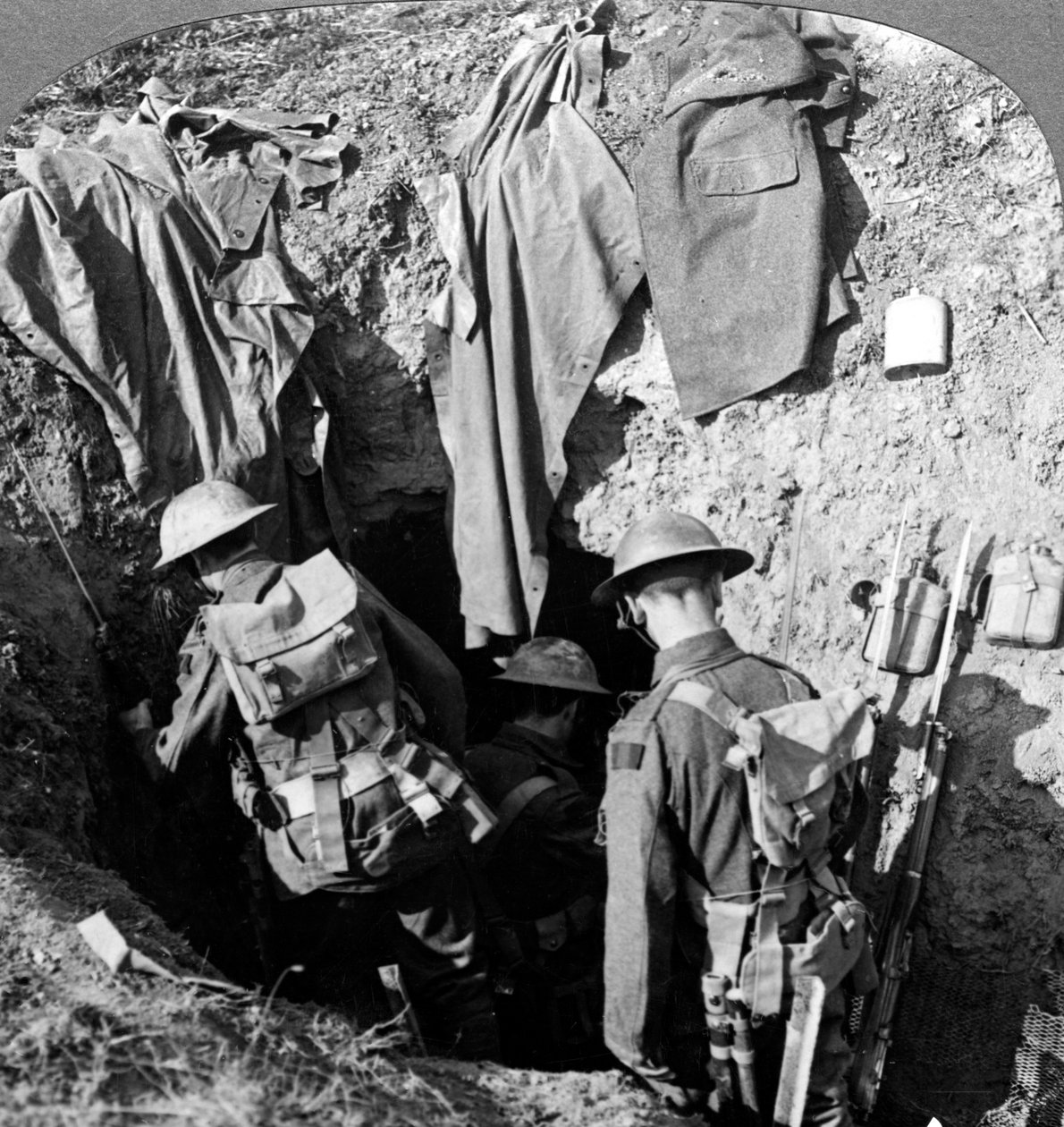 Saksalainen korsu vangittiin etenemisen aikana Bapaumessa, Ranskassa, ensimmäisessä maailmansodassa 1914-1918. tekijältä Realistic Travels Publishers