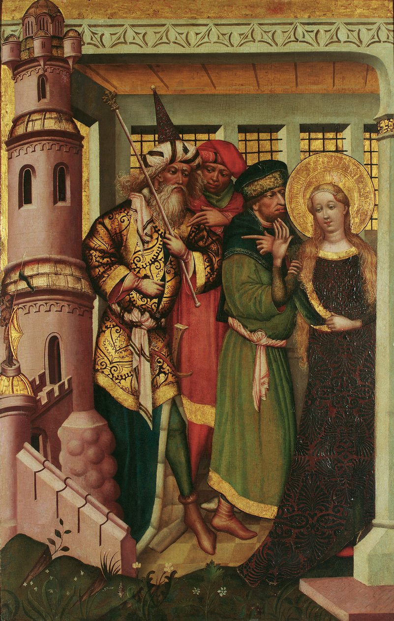 St. Barbara johdetaan torniin tekijältä Regensburger Maler