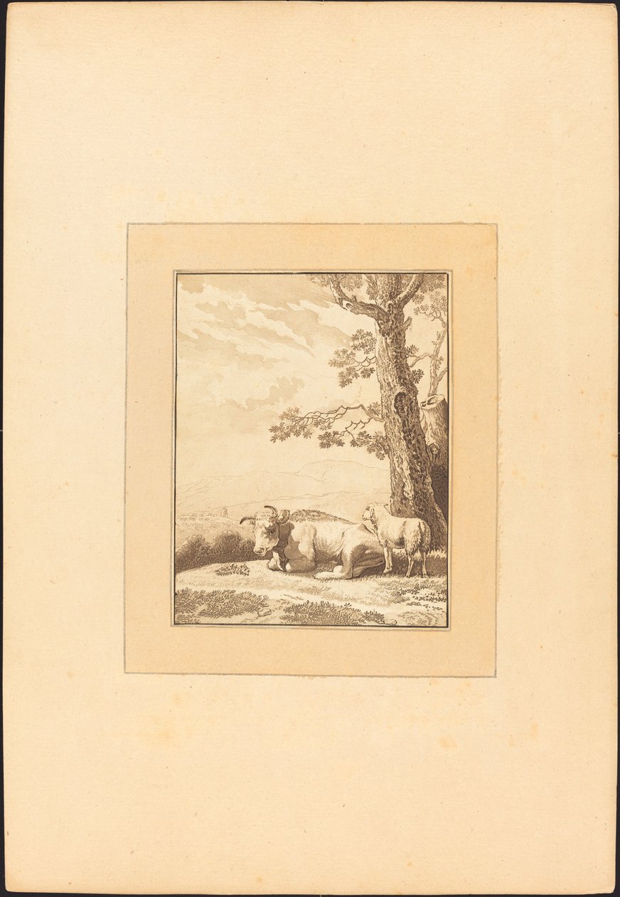 Lehmä lepää tekijältä Regina Schönecker after Karel Dujardin
