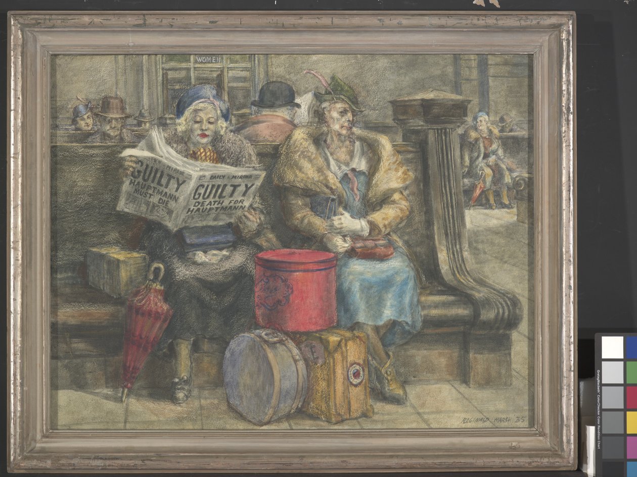 Hauptmannin on kuoltava (munatempera masoniitille) tekijältä Reginald Marsh