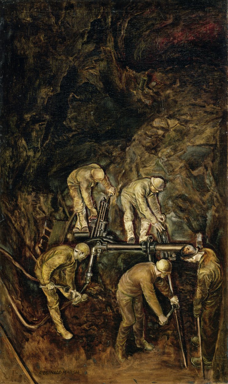 Hiekkasikoja, n.1938 (öljy kankaalle) tekijältä Reginald Marsh