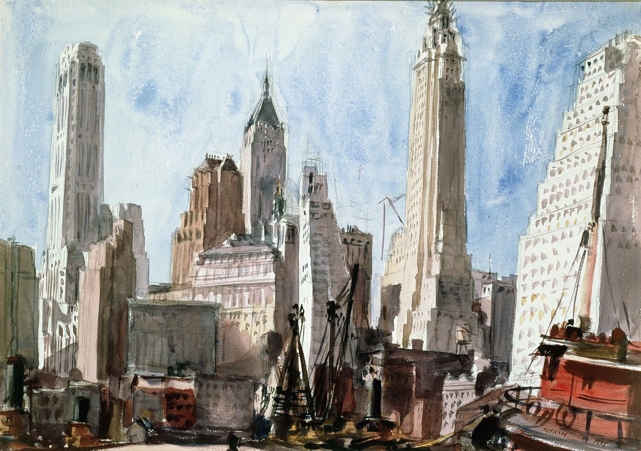 Pilvenpiirtäjät tekijältä Reginald Marsh