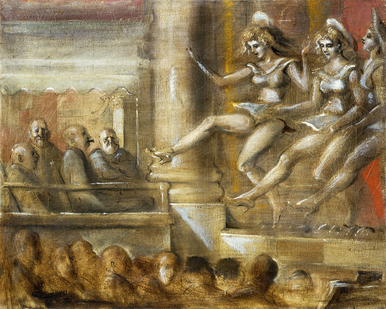 Kolme kuorotyttöä tekijältä Reginald Marsh