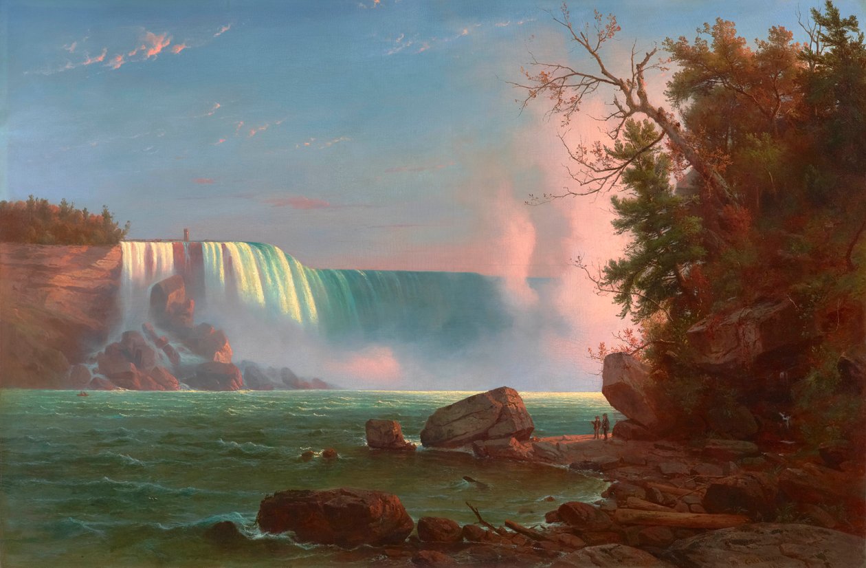 Niagaran putoukset 1855 (Öljy kankaalle) tekijältä Regis Francis Gignoux