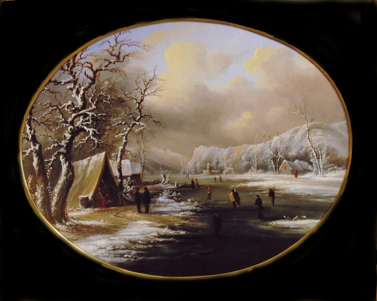 Talviluistelu New Jerseyssä, n. 1847. tekijältä Regis Francois Gignoux