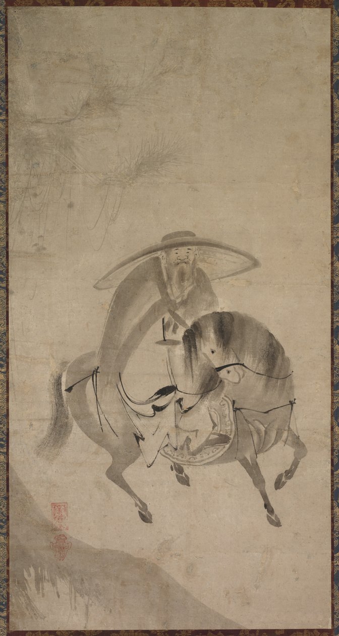 Su Dongpo ratsastaa aasilla, 1500-luvun lopusta 1600-luvun alkuun. tekijältä Reietsu