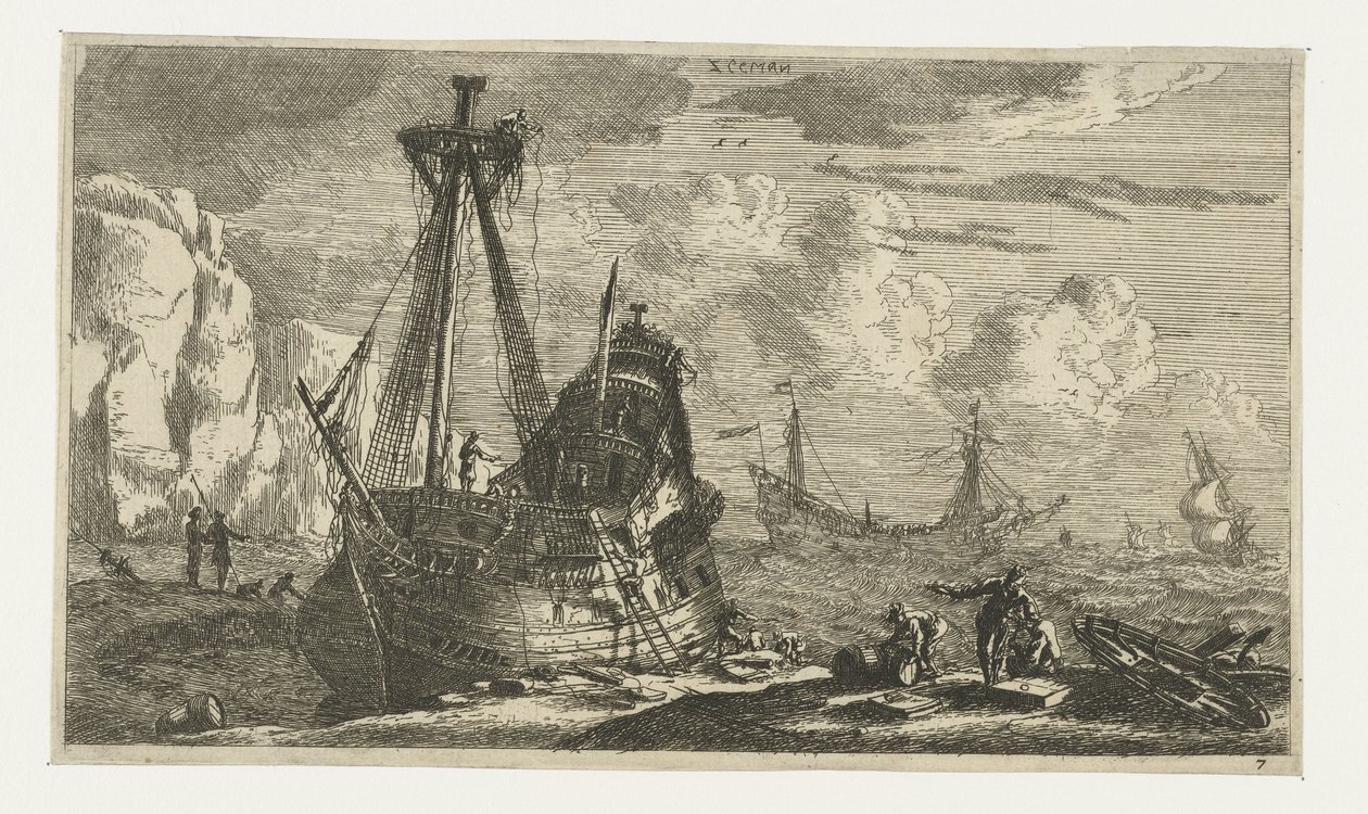 Vaixell de vela desmantellat Quelque navires (títol de la sèrie) Alguns velers (títol de la sèrie) acaben tekijältä Reinier Nooms
