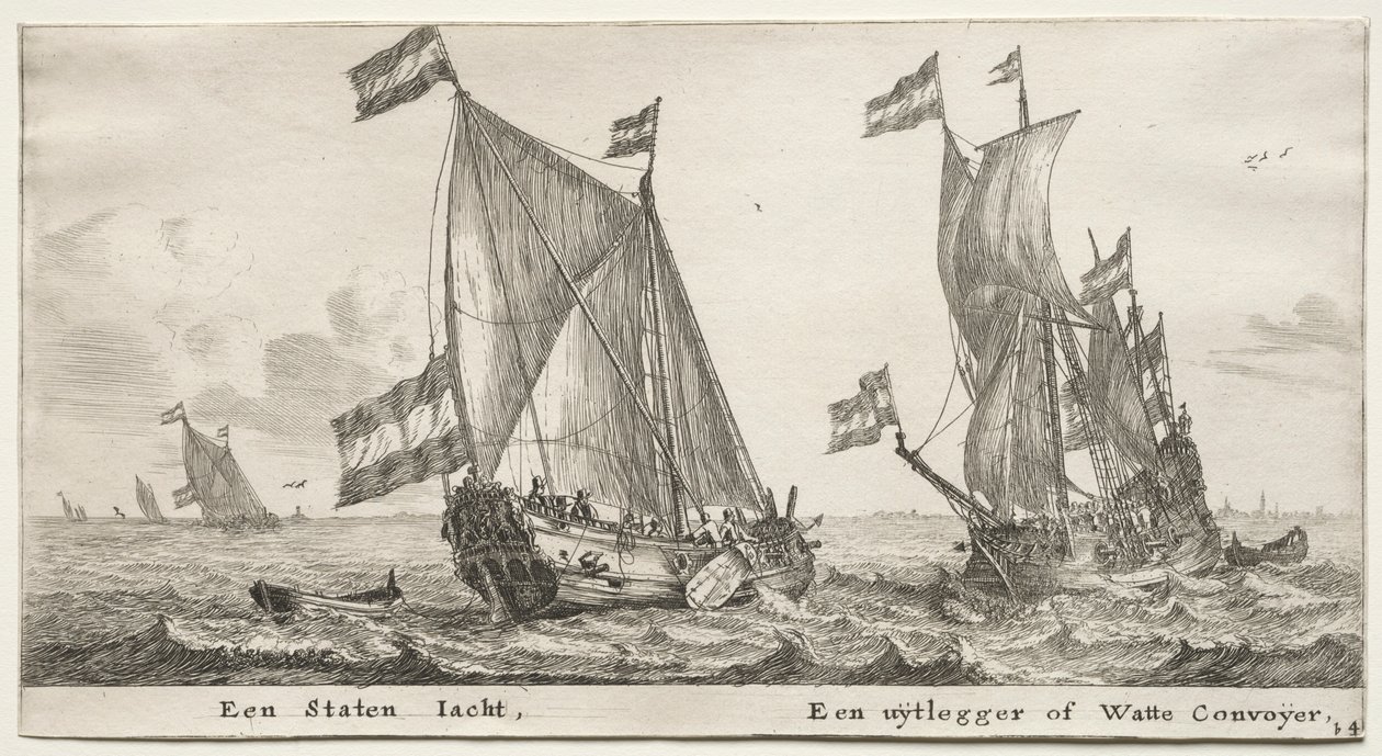 Amsterdamin laivat: Dutch Admiralty Yacht. Vartijan laiva. tekijältä Reinier Nooms