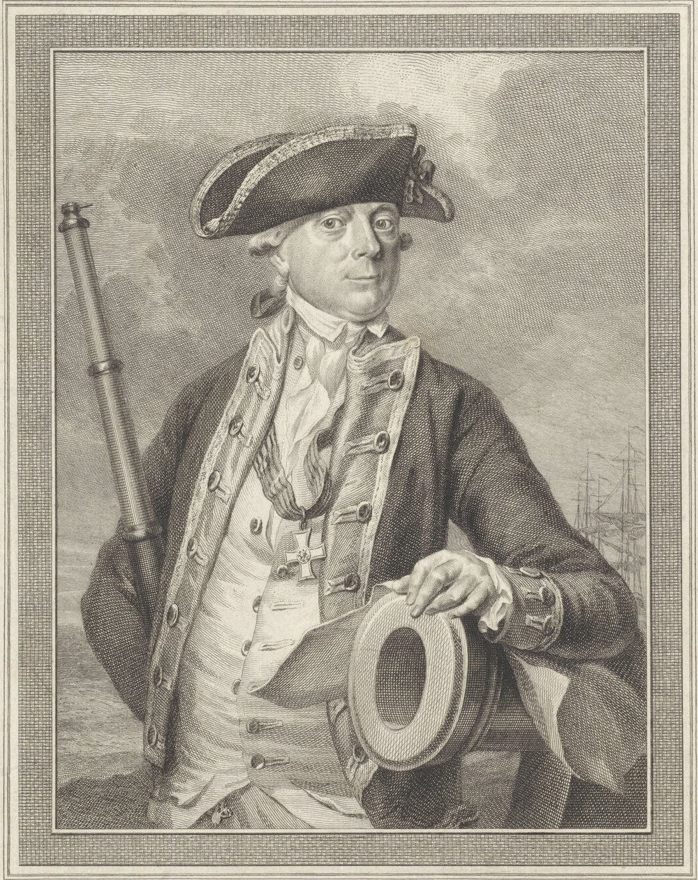 Amiraali Jan Hendrik van Kinsbergen 1735-1819, Dogger Bankin kreivi, 1781 tekijältä Reinier Vinkeles