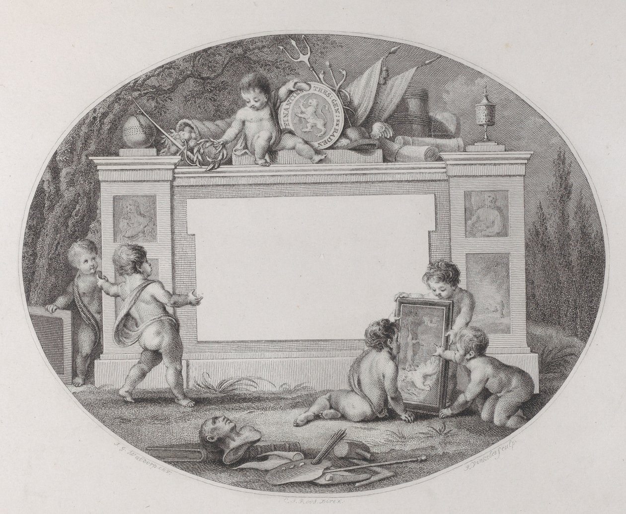 Kauppakortti, 1800-luku. tekijältä Reinier Vinkeles